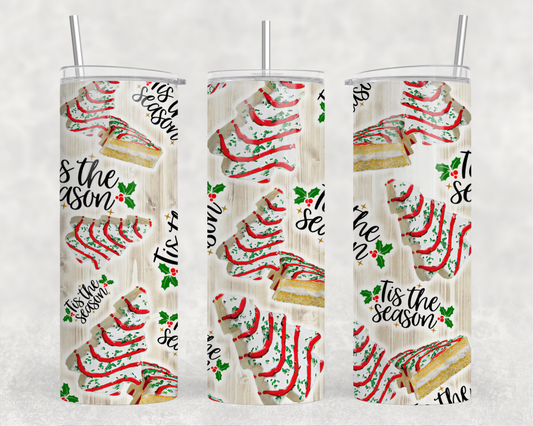 Tis The Season Little Debbie Tumbler Wrap
