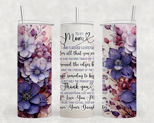 To My Mom Tumbler Wrap