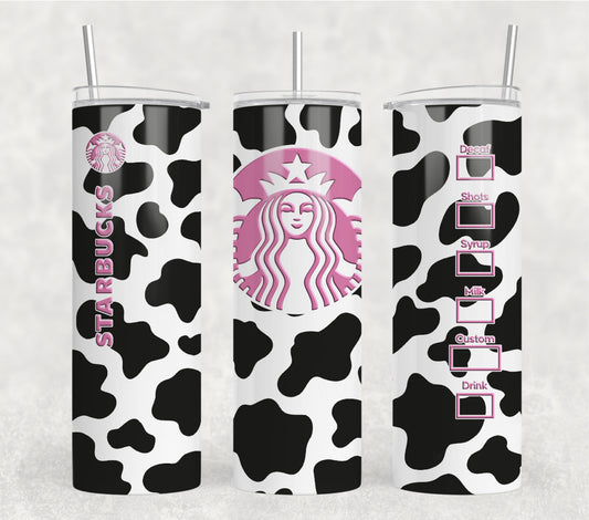 Cow SB Pink Tumbler Wrap