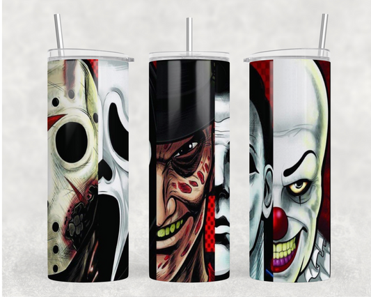 Horror Faces Tumbler Wrap