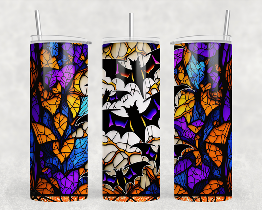 Stained Glass Bats Tumbler Wrap