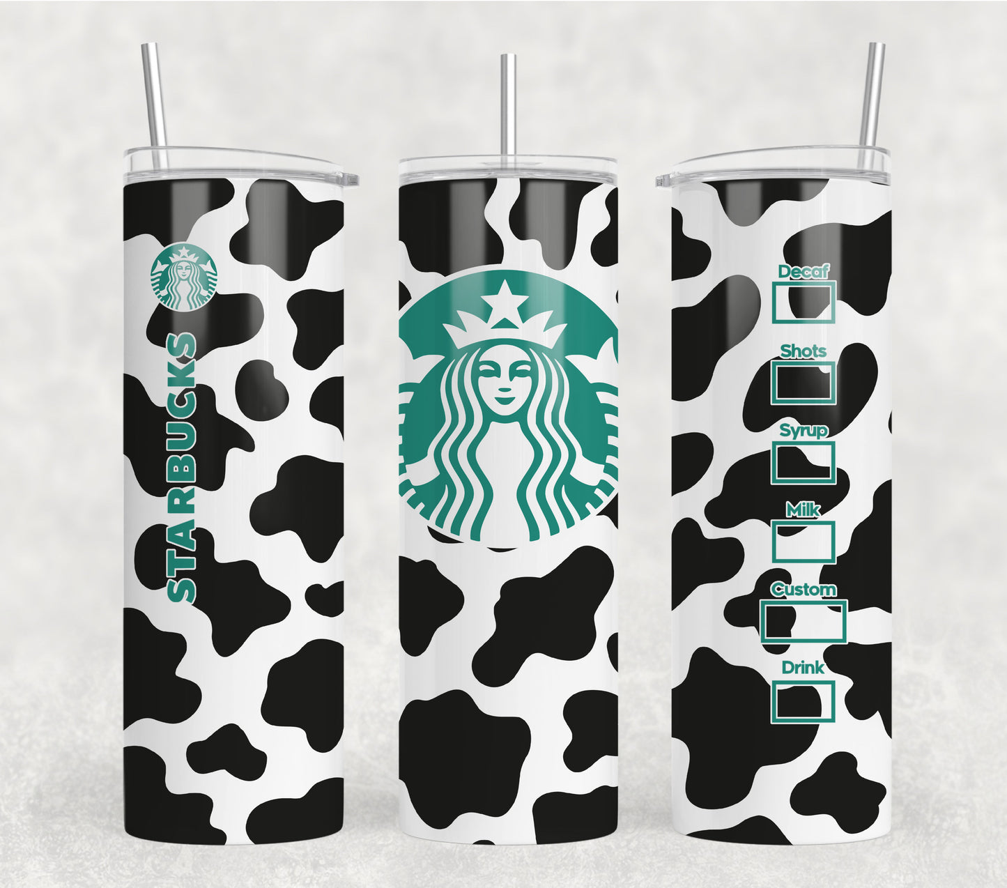 Cow SB Teal Tumbler Wrap