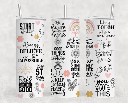 Positive Affiliations Tumbler Wrap