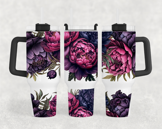 Violet Floral 40oz Tumbler Wrap