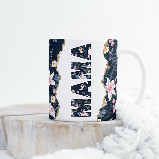 Blue Lilly Mama Mug Wrap
