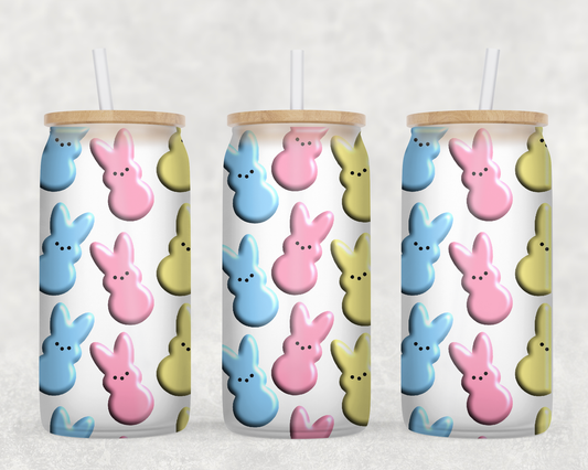 Peeps Bunny Glass Can Wrap