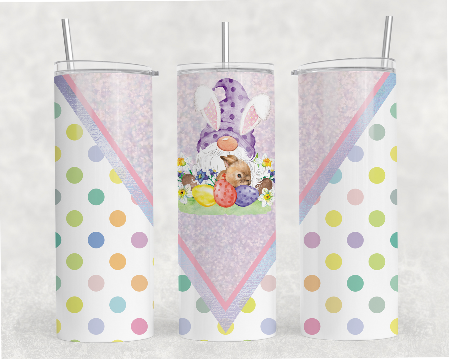 Easter Gnome Bunny Tumbler Wrap