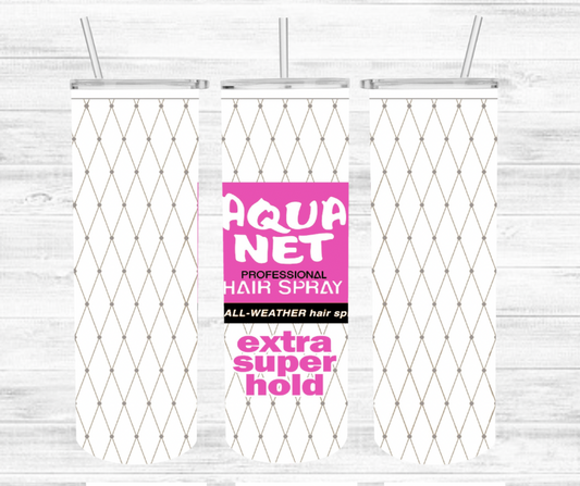 Pink Aqua Net Tumbler Wrap