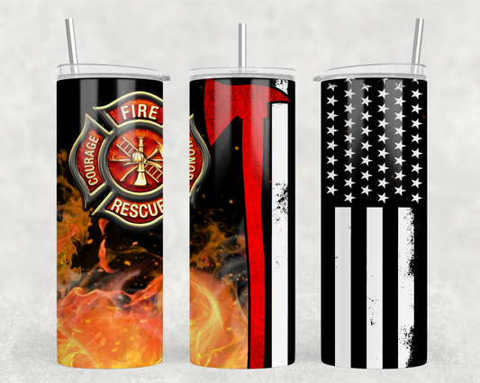 Fire Fighter Tumbler Wrap