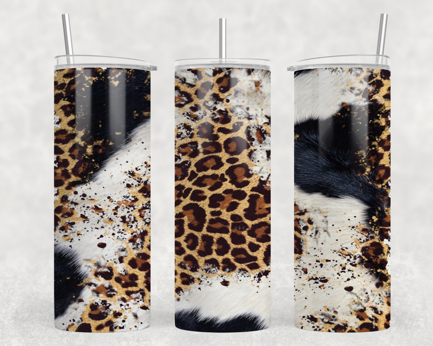 Cow & Leopard Print  Tumbler Wrap