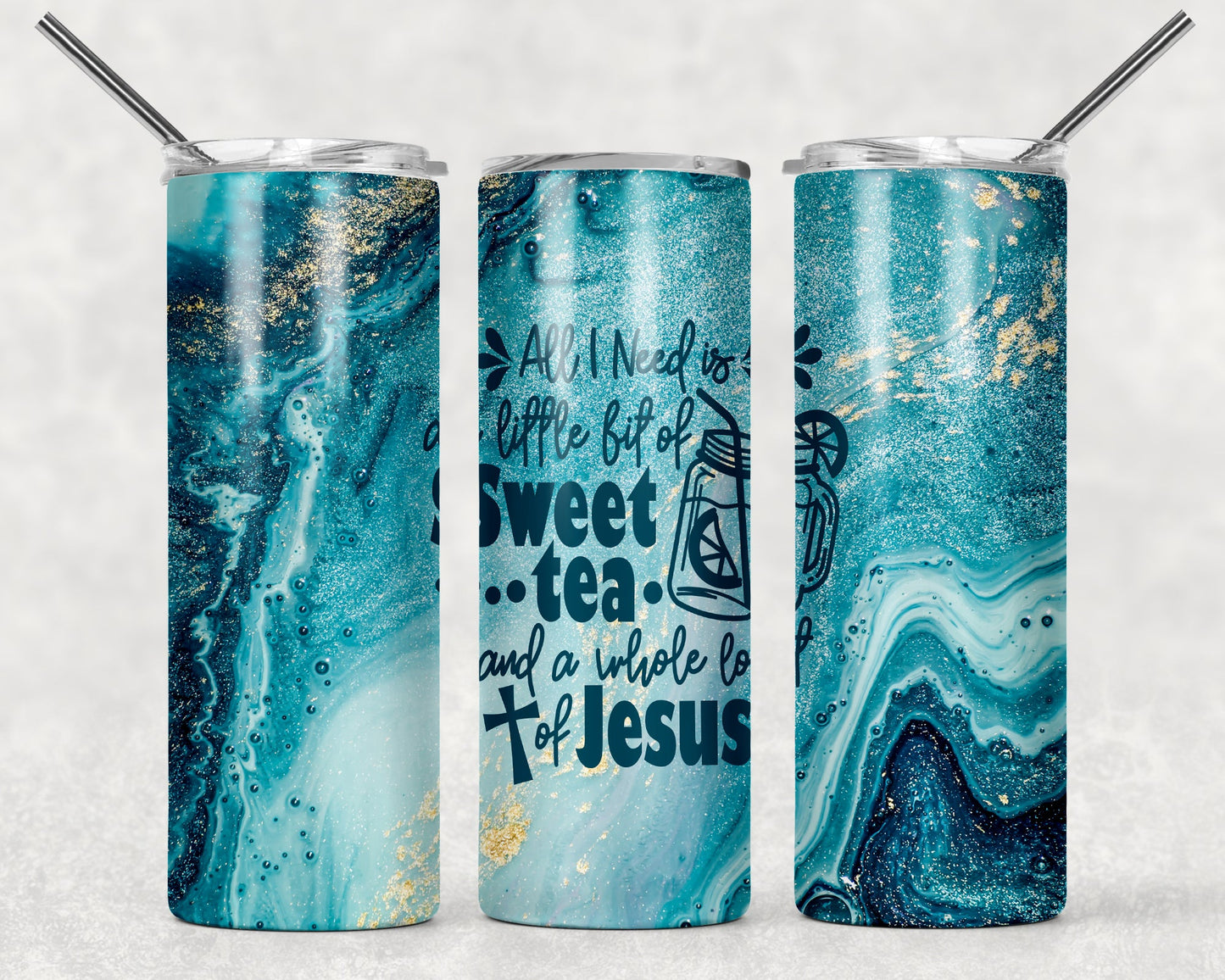 Sweet Tea & Jesus Tumbler Wrap