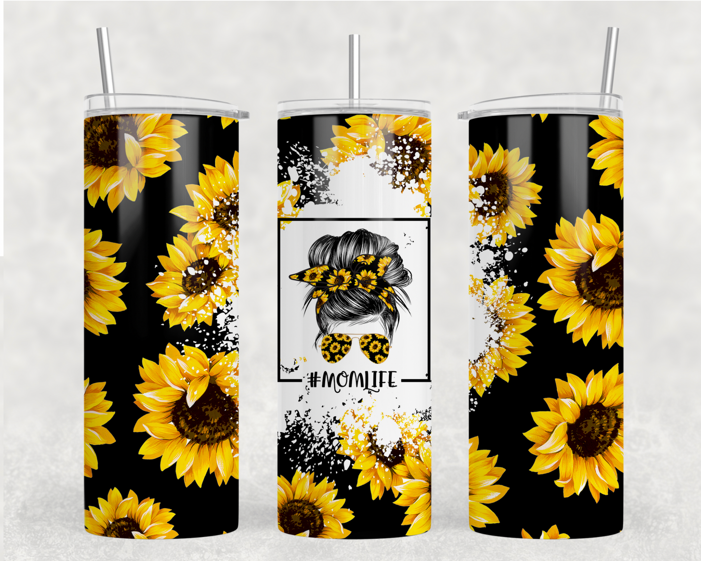 Sunflower Mom Life Tumbler Wrap