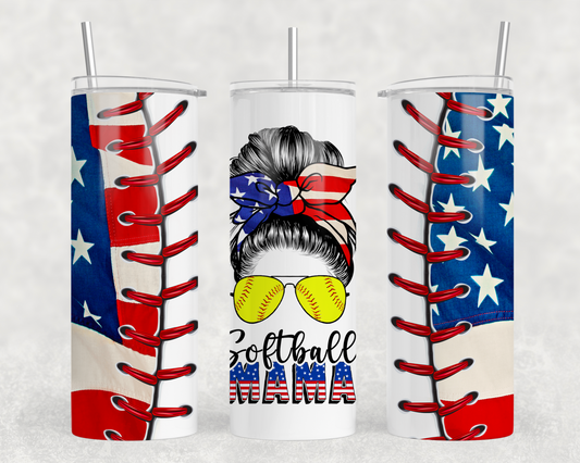 Softball Mom Tumbler Wrap