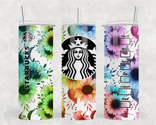 Rainbow Floral SB Tumbler Wrap