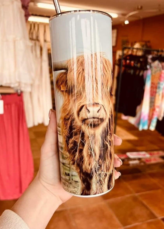 Highland Heifer Tumbler Wrap