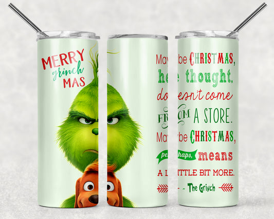 Merry Grinchmas Tumbler Wrap