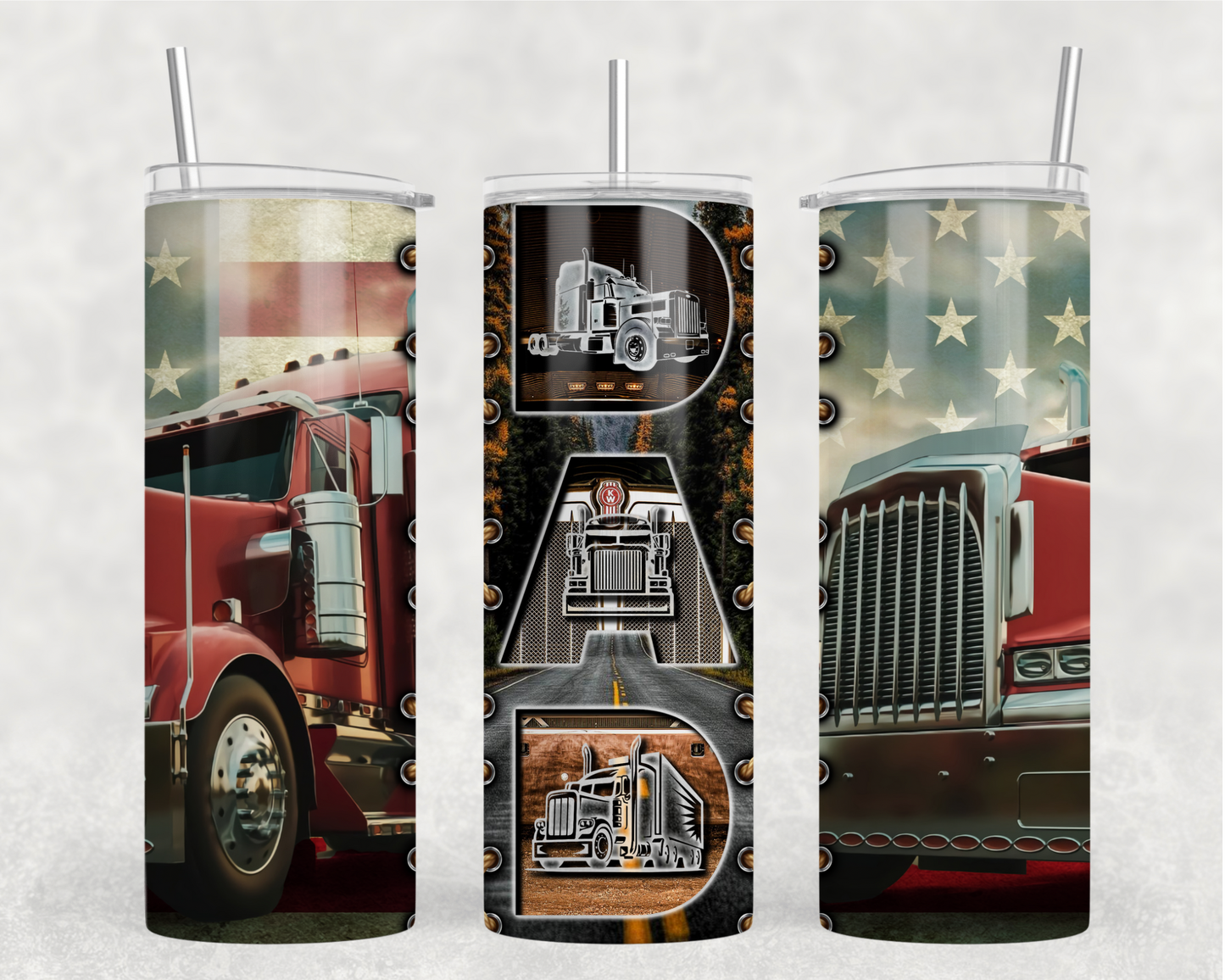 Trucker Dad Tumbler Wrap