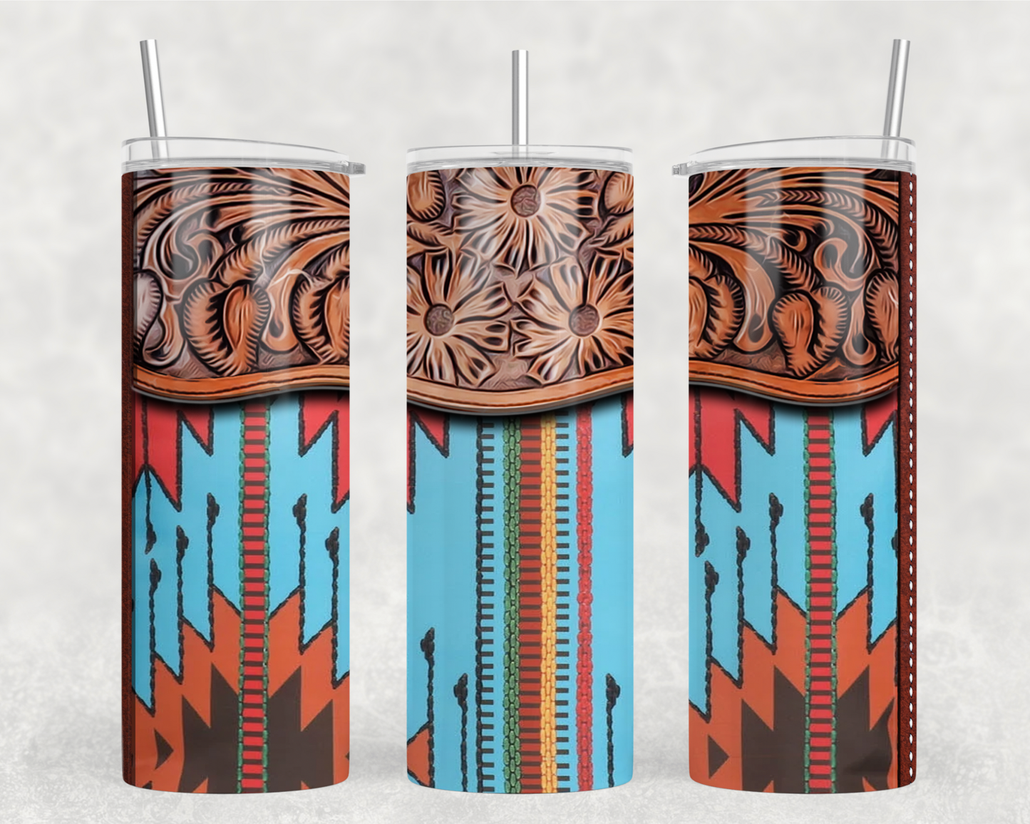 Blue Aztec Tumbler Wrap