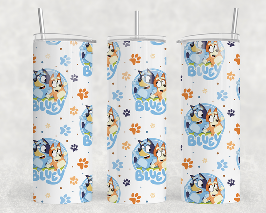 Bluey & Bingo (white bkgd) Tumbler Wrap