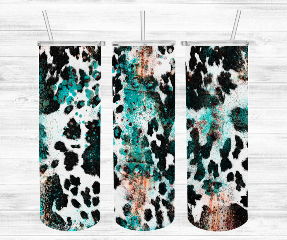 Rustic Cow Print Tumbler Wrap