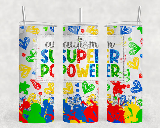 Autism Super Power Tumbler Wrap