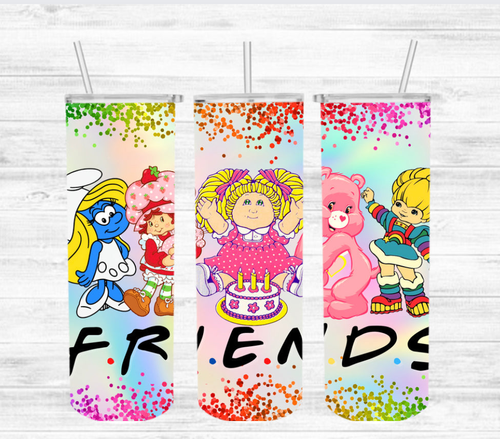 80s Friends Tumbler Wrap