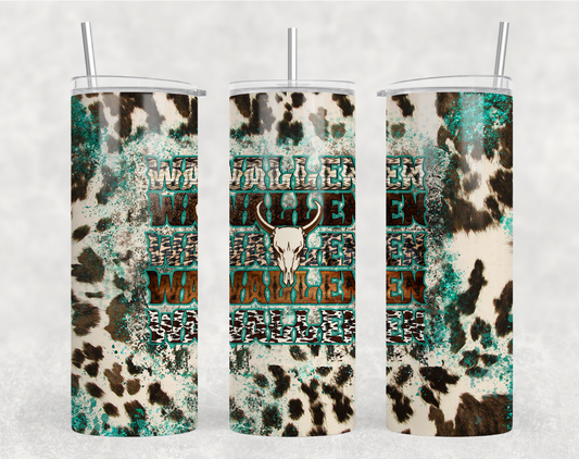 Wallen Rustic Cow Print Tumbler Wrap