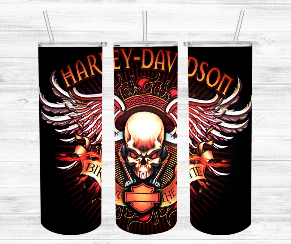 HD Biker To The Bone Tumbler Wrap