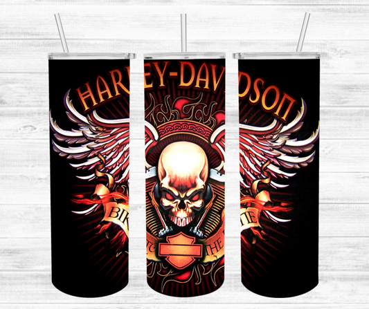 HD Biker To The Bone Tumbler Wrap