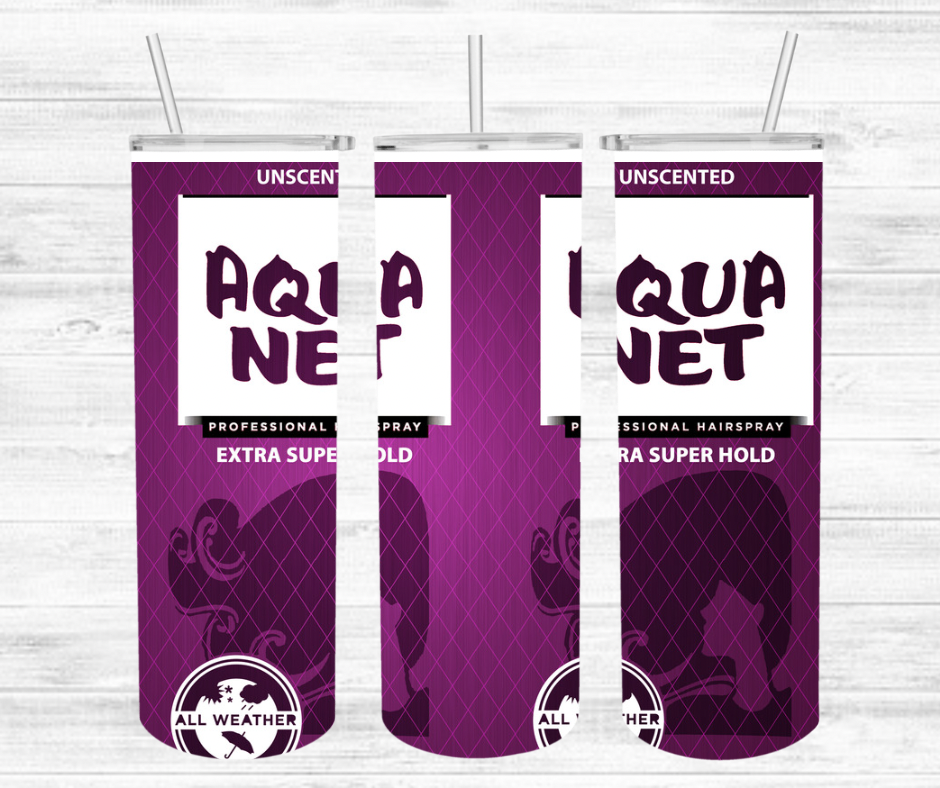 Purple Aqua Net Tumbler Wrap