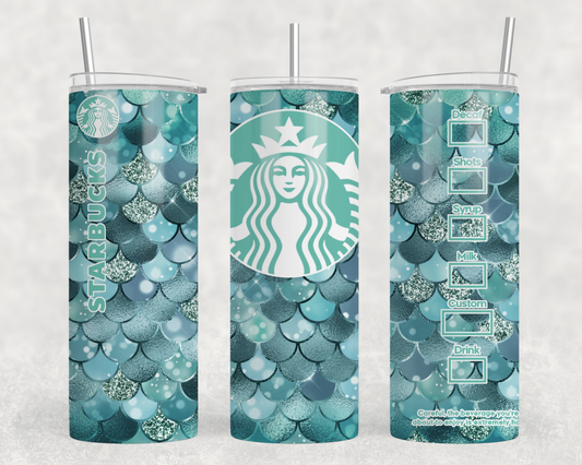 SB Teal Mermaid Scales Tumbler Wrap