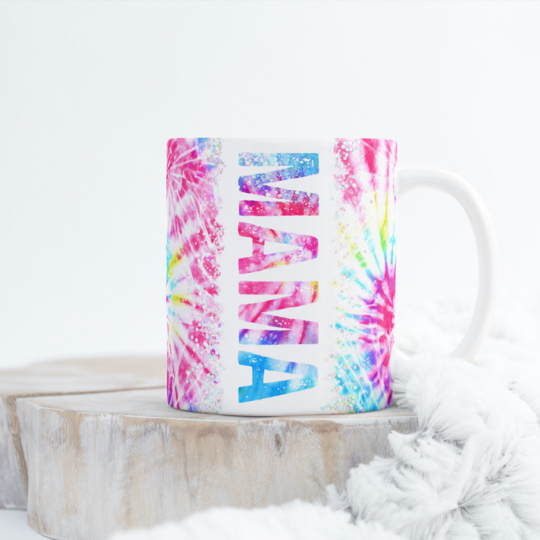 Tie Dye Mama Mug Wrap