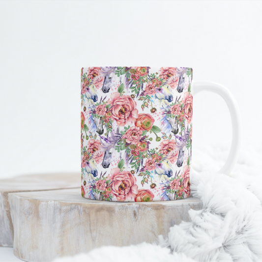 Unicorn Floral Mug Wrap