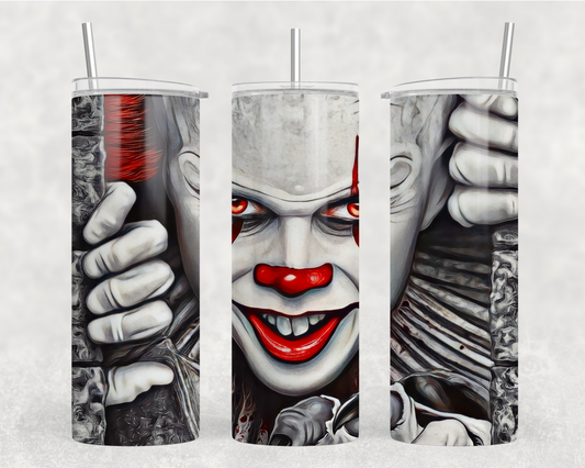 IT Creepy Clown Tumbler Wrap