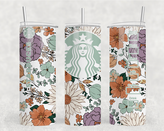 Boho Floral SB Tumbler Wrap