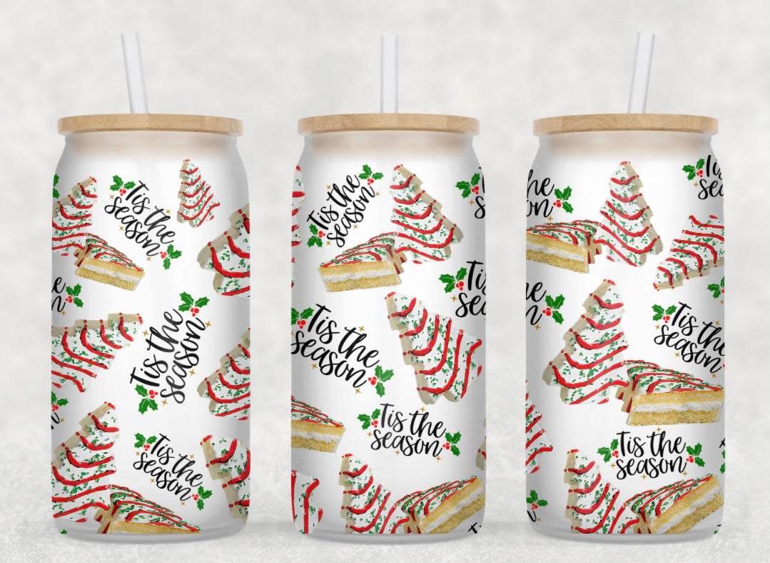 Little Debbie Tis The Season Glass Can Wrap