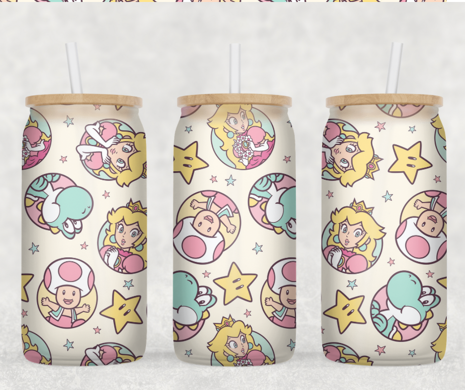 Princess Peach Glass Can Wrap