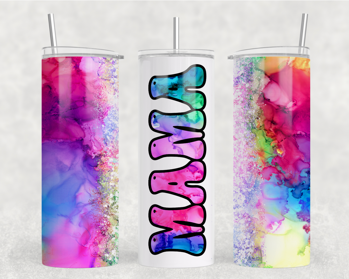 Watercolor Mama Tumbler Wrap