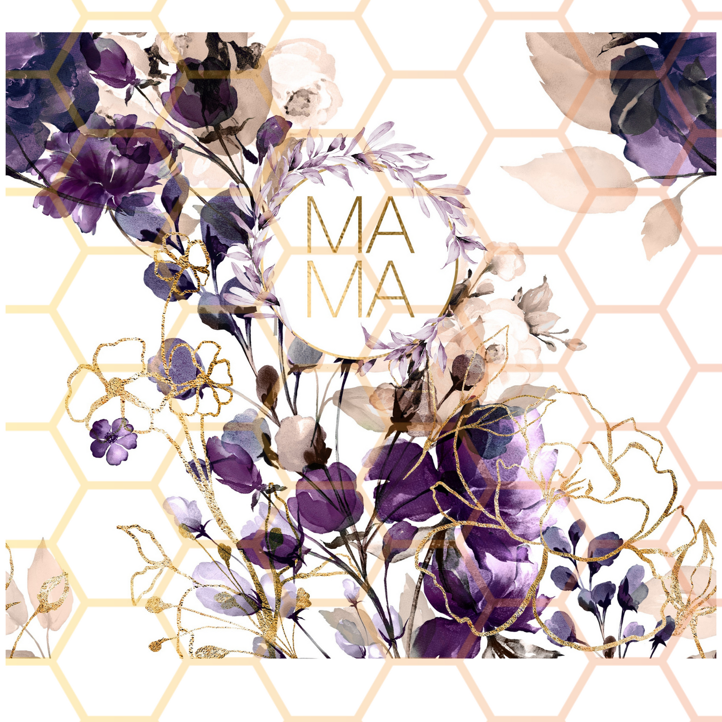 Violet Floral Mama Tumbler Wrap